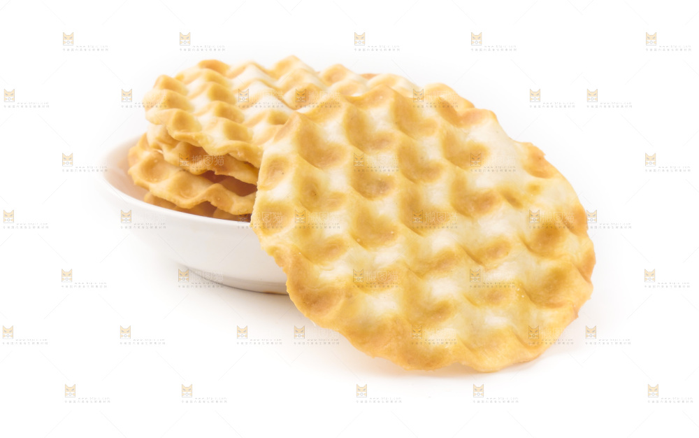 石头烧饼放在白底上