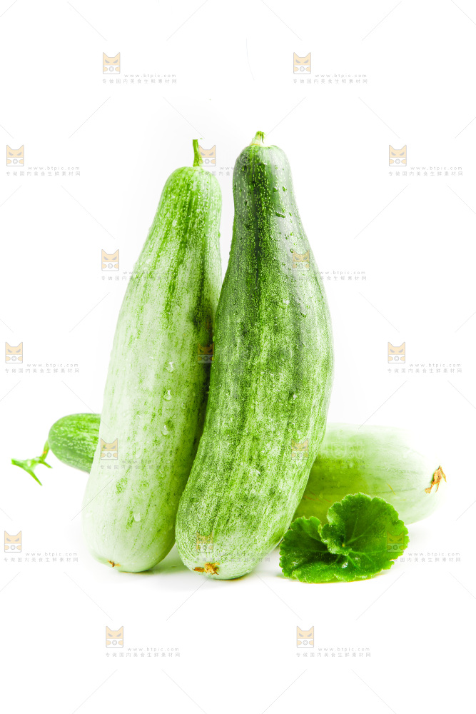 羊角蜜甜瓜放在白底上
