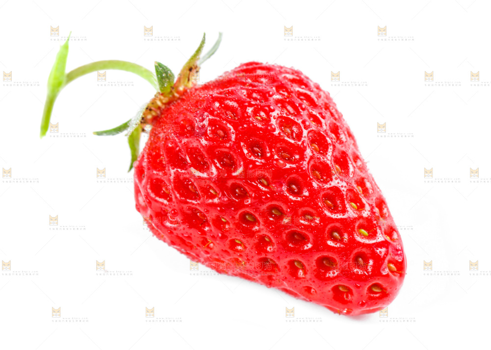 白底上的草莓