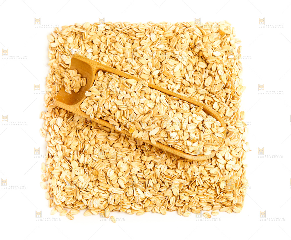 白底上的燕麦片