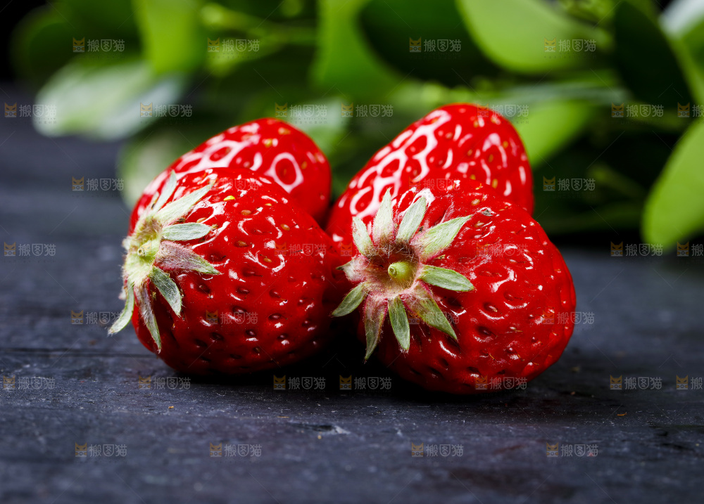 丹东草莓放在深底上