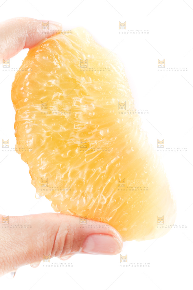 白底上的白心蜜柚