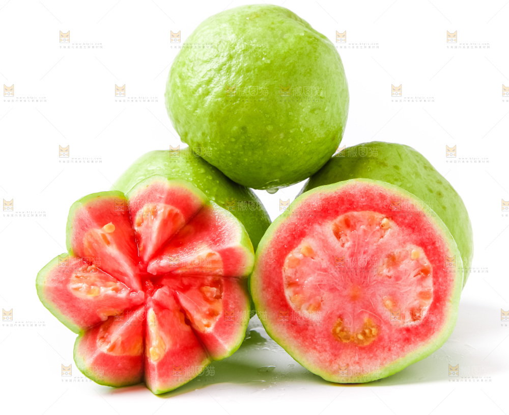 白底上放着广西红心芭乐