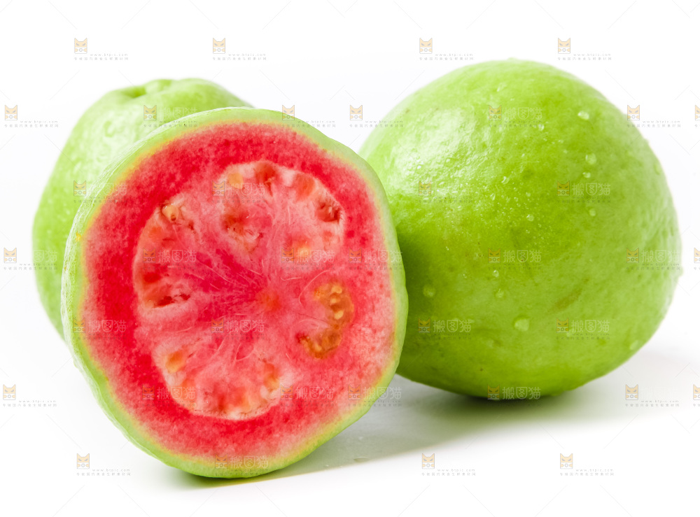 白底上放着广西红心芭乐