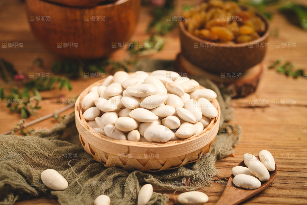 篮子装着白芸豆