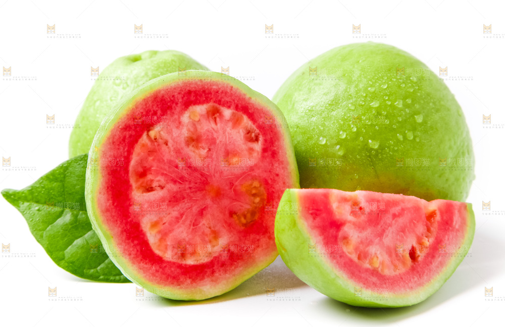 白底上放着广西红心芭乐