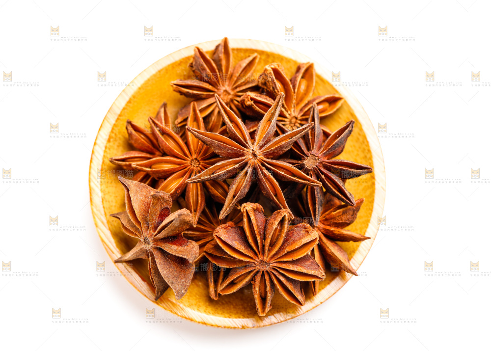 白底上的大茴香