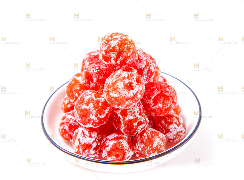 白底上放着情人梅