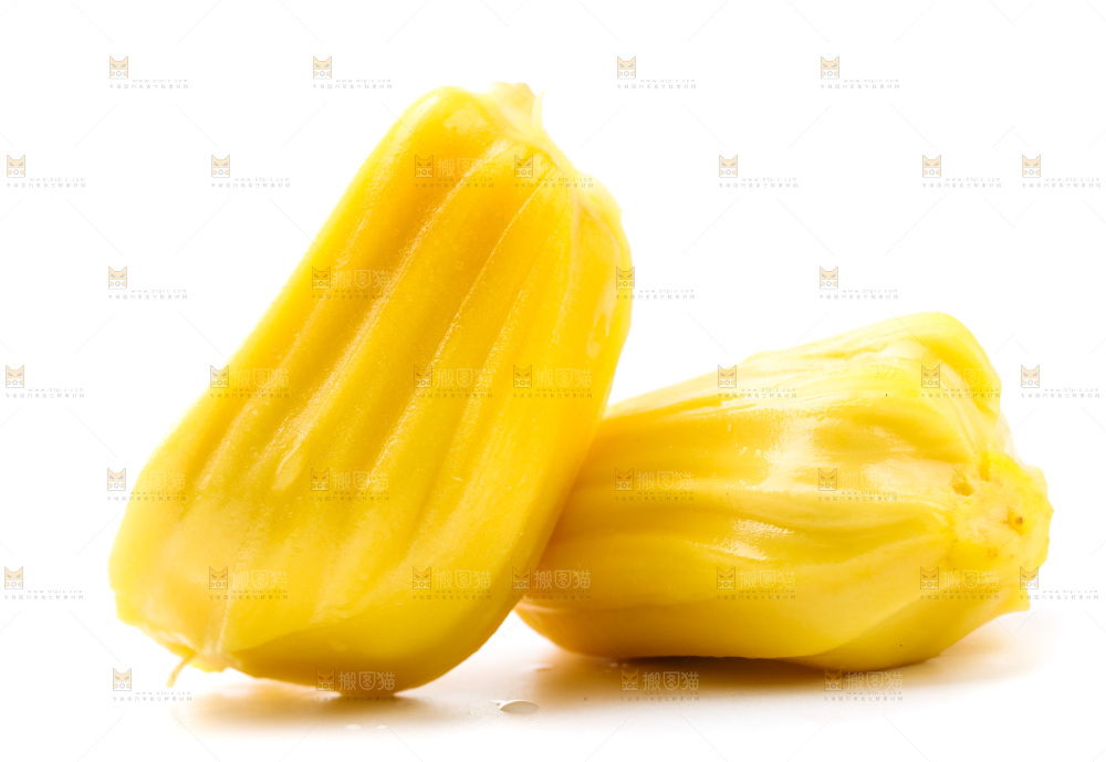 白底上放着海南菠萝蜜