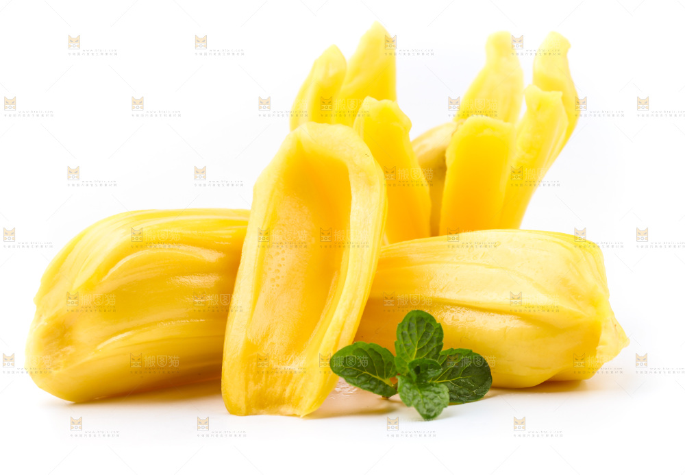 白底上放着海南菠萝蜜