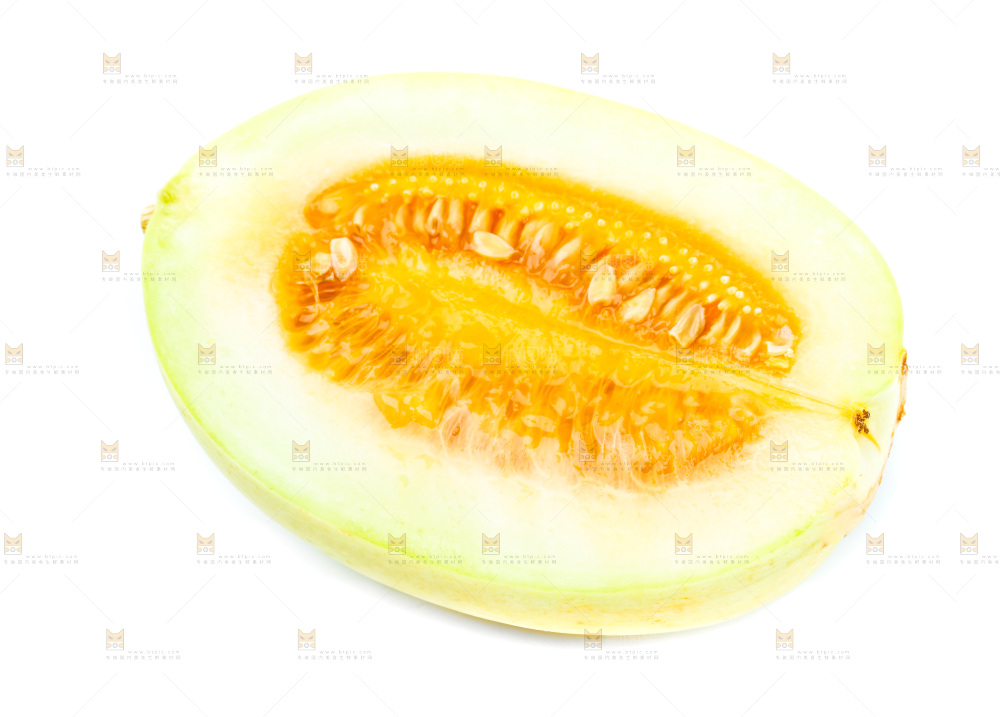 白底上的黄皮香瓜