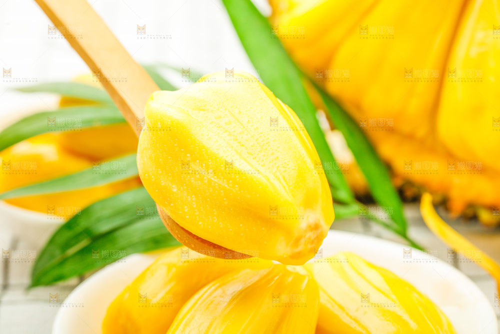 勺子里的黄肉菠萝蜜