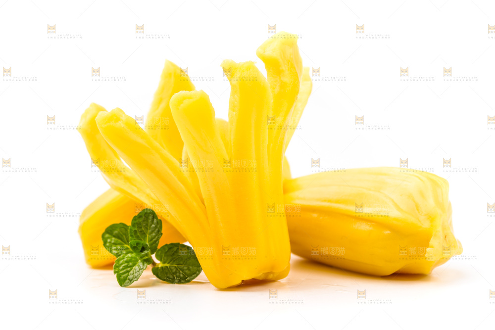白底上放着海南菠萝蜜
