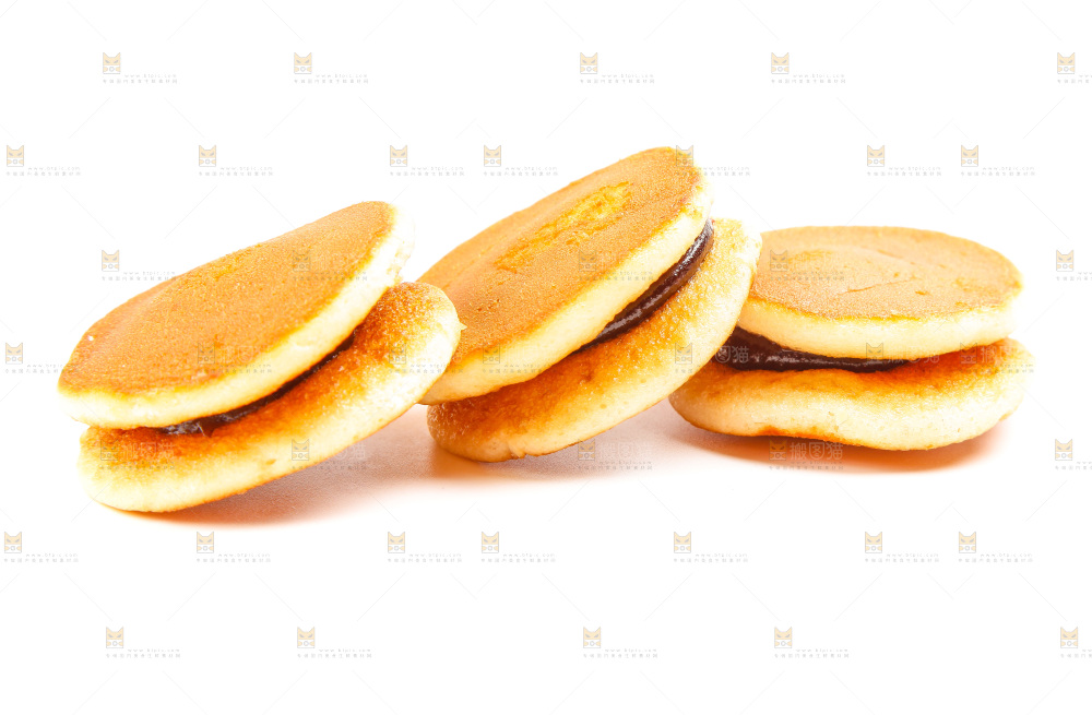 白底上的铜锣烧