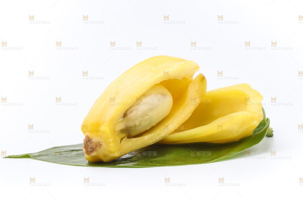 白底上放着海南菠萝蜜