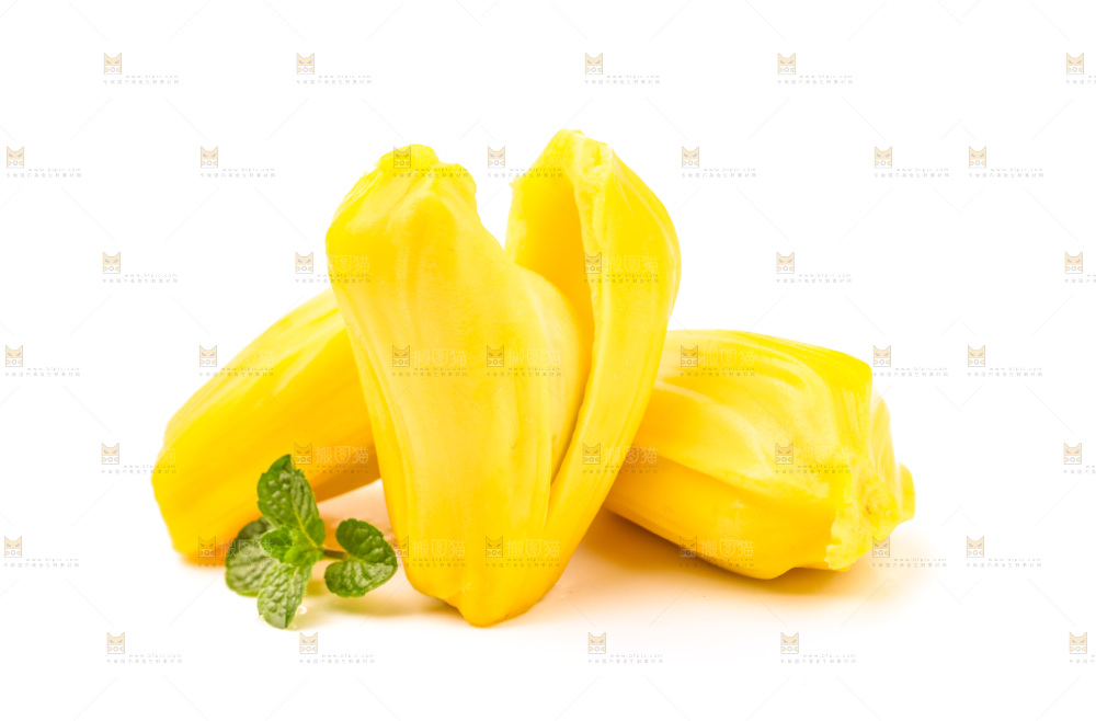 白底上放着海南菠萝蜜