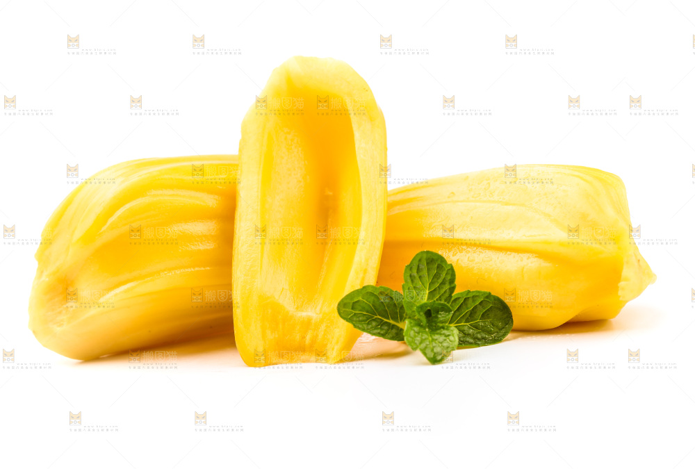 白底上放着海南菠萝蜜