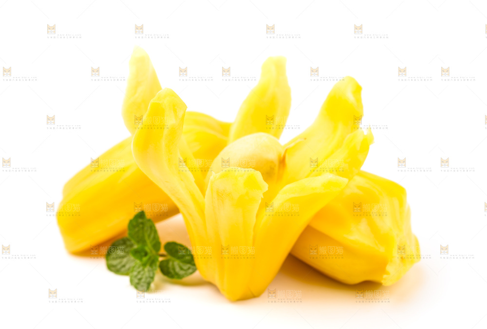 白底上放着海南菠萝蜜