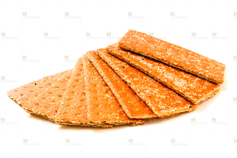 白底上的饼干