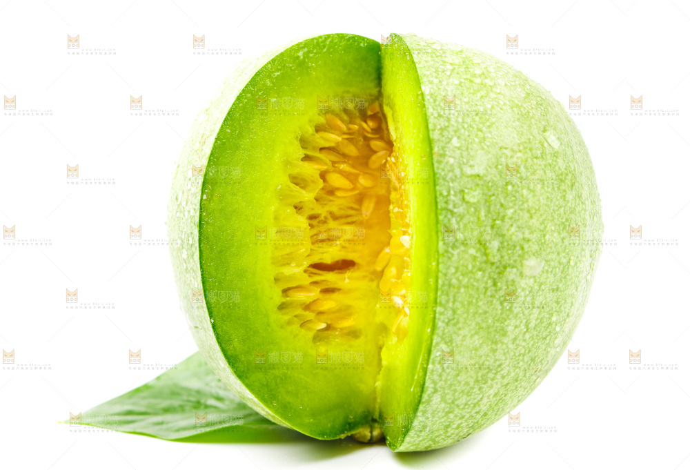 浅底上的山东绿宝石甜瓜