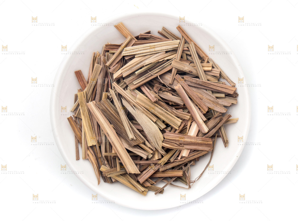 白底上的香茅草