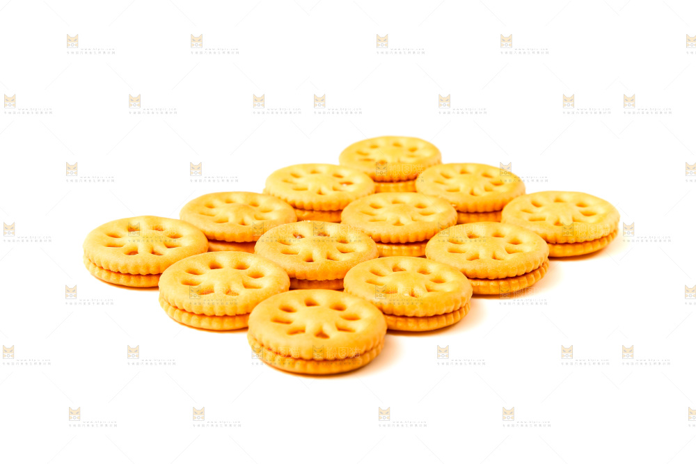 白底的夹心饼干