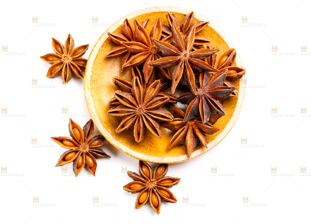 白底上的大茴香