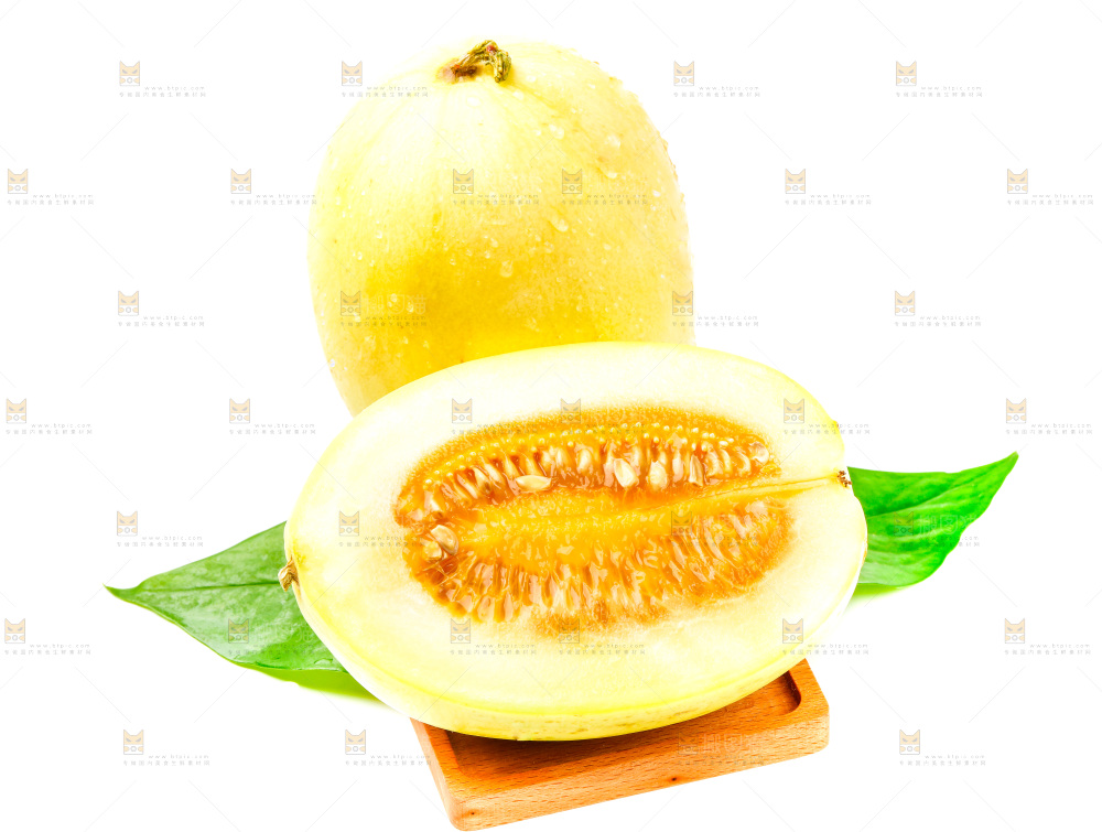 木板上的蜜瓜