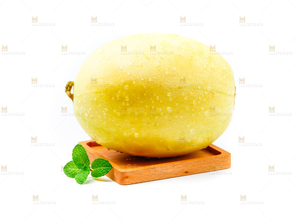 木板上的蜜瓜