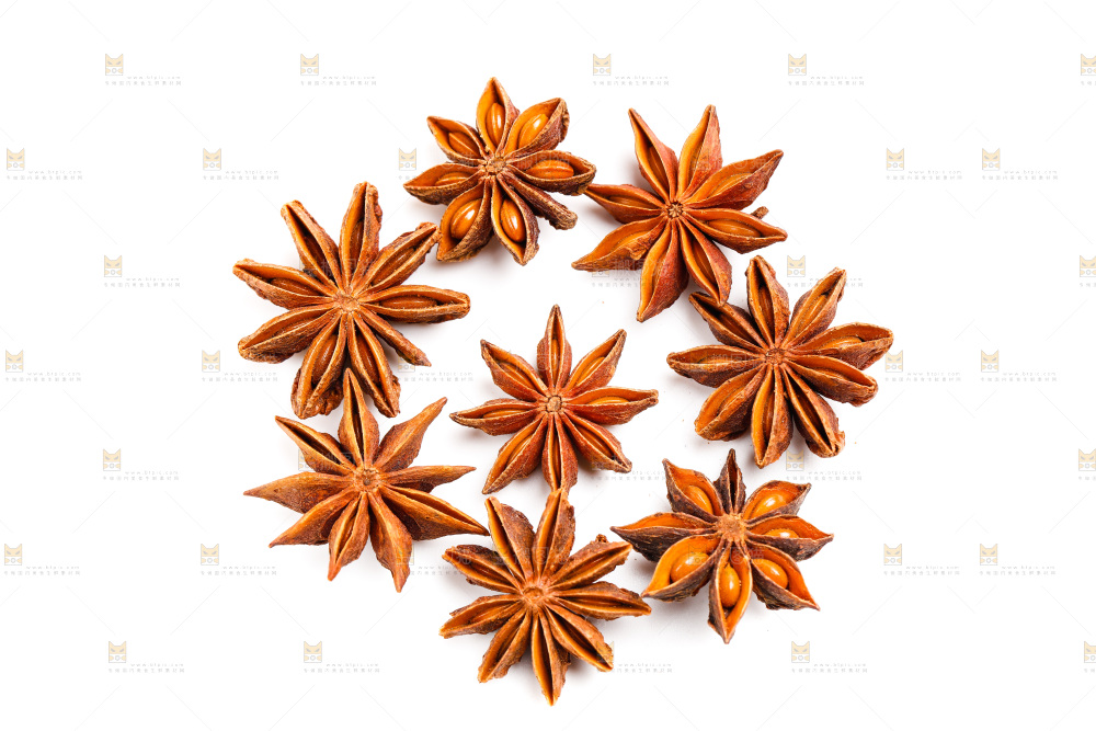 白底上的大茴香