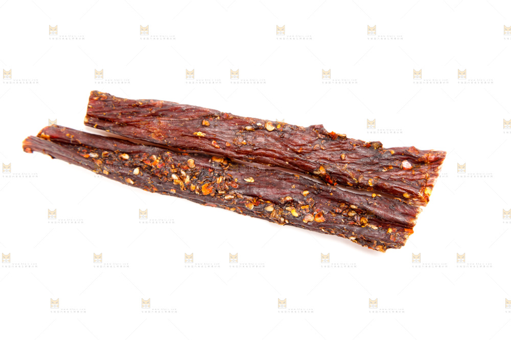 白底上的牛肉干