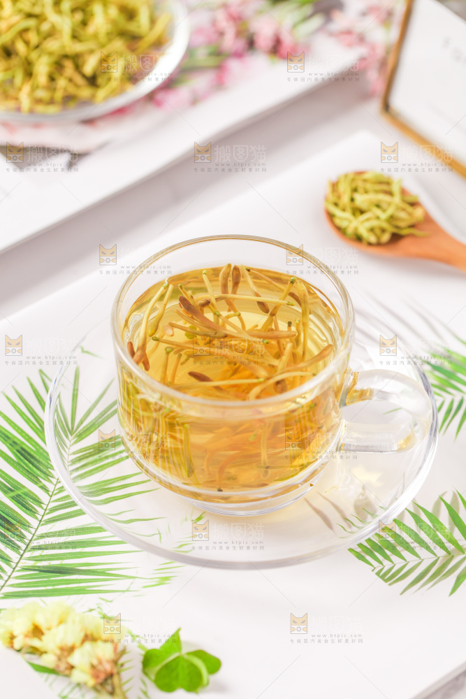 一杯金银花茶