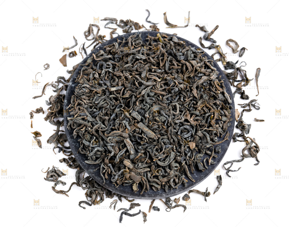 摆放着一堆的茶叶