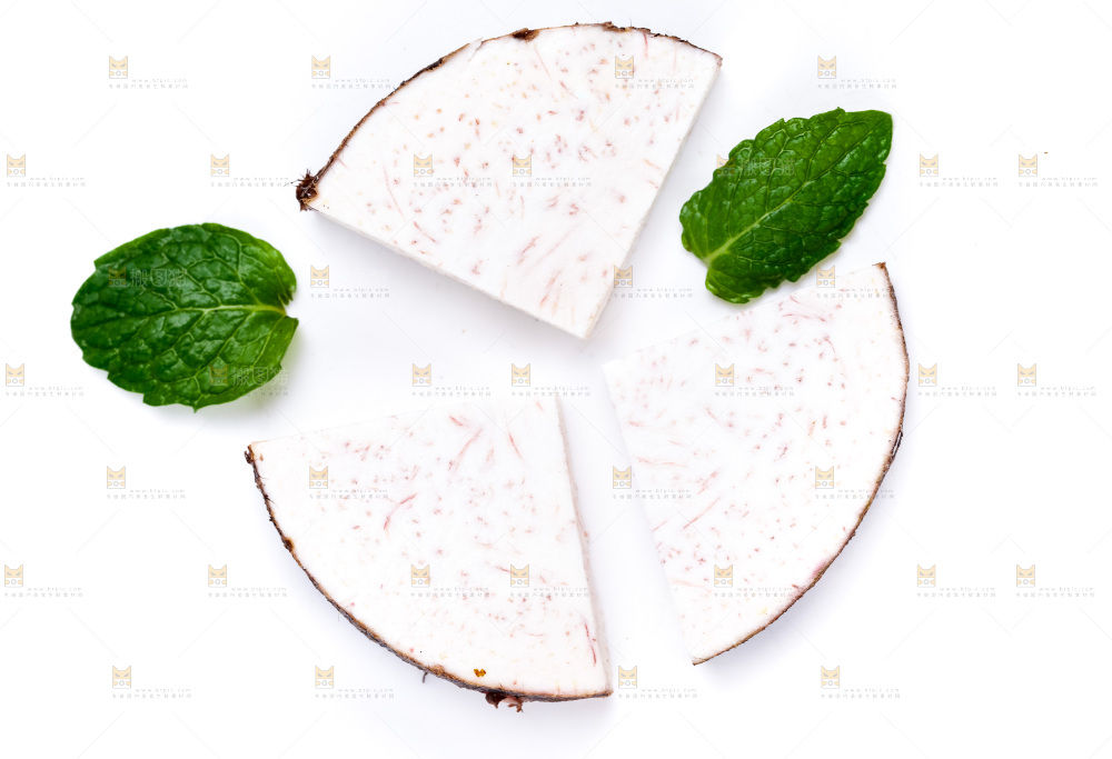 白底上的荔浦芋头
