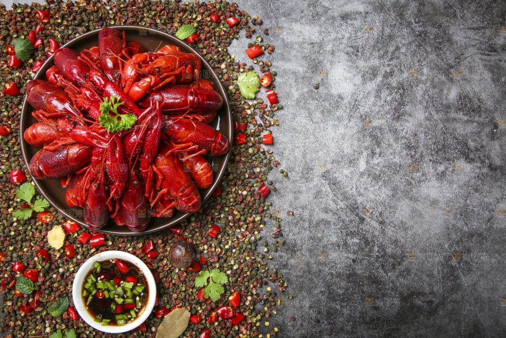 小龙虾纹理背景