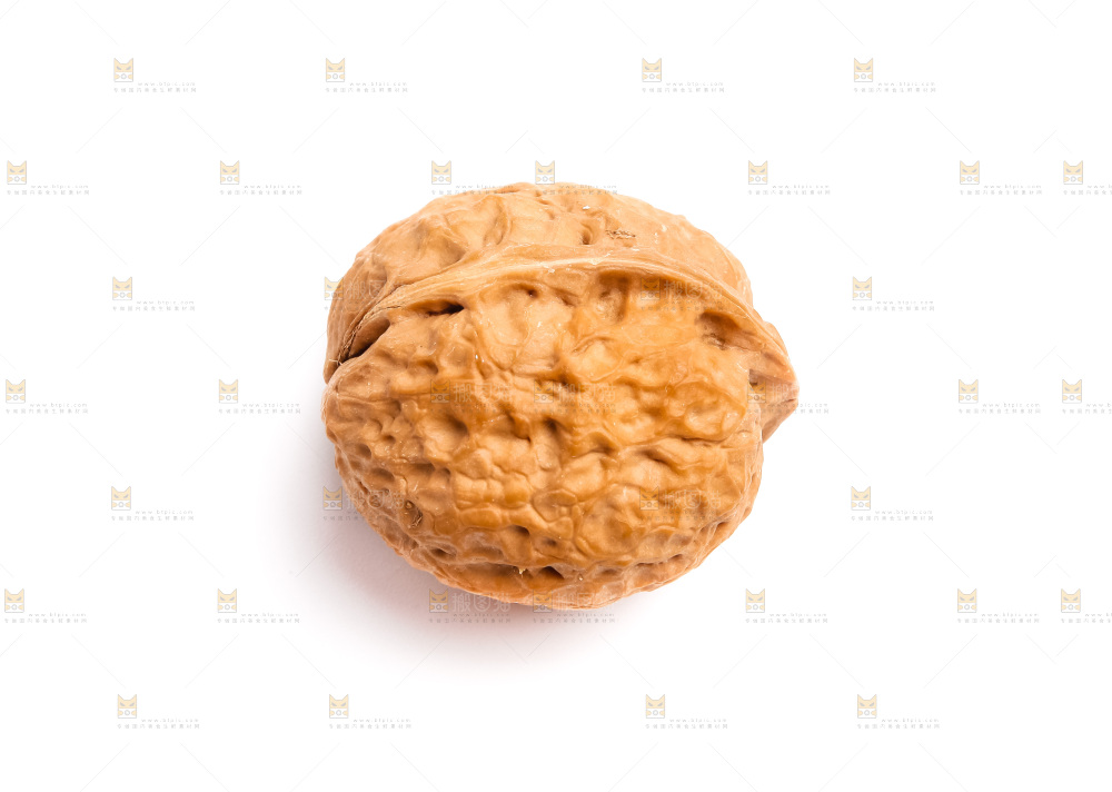 白底上的山核桃