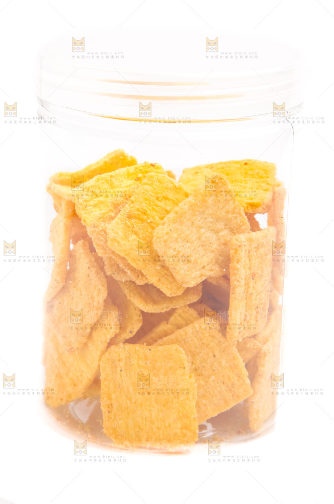白底上的糯米锅巴