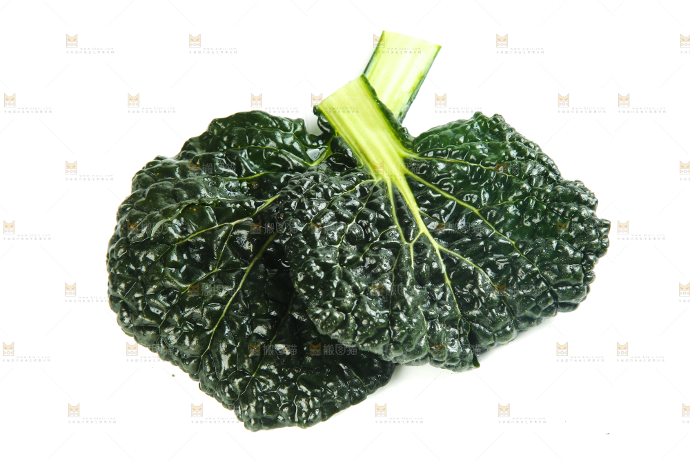 白底上放着泡泡青菜