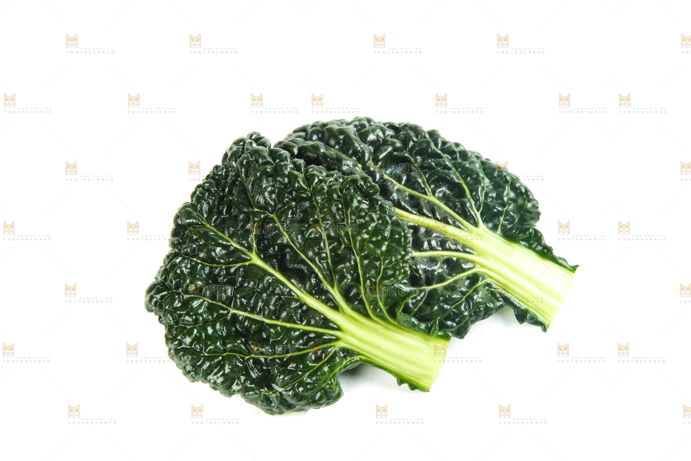 白底上放着泡泡青菜