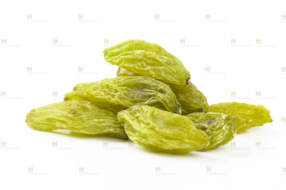 一堆绿宝石葡萄干