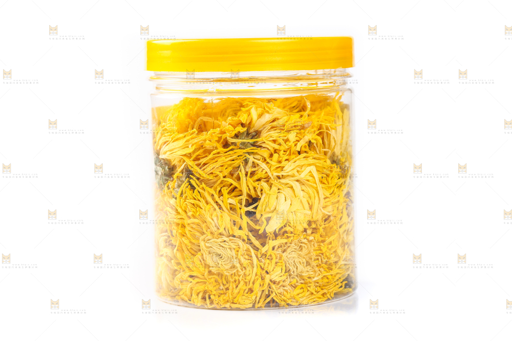 瓶子里着着金丝皇菊