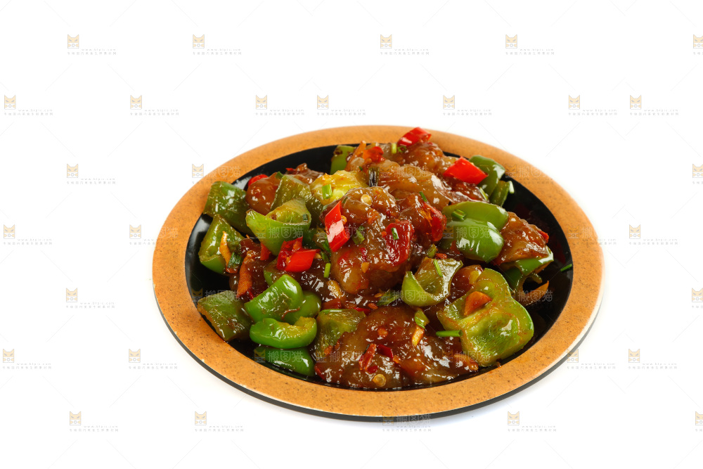 一盘辣椒炒红薯粉