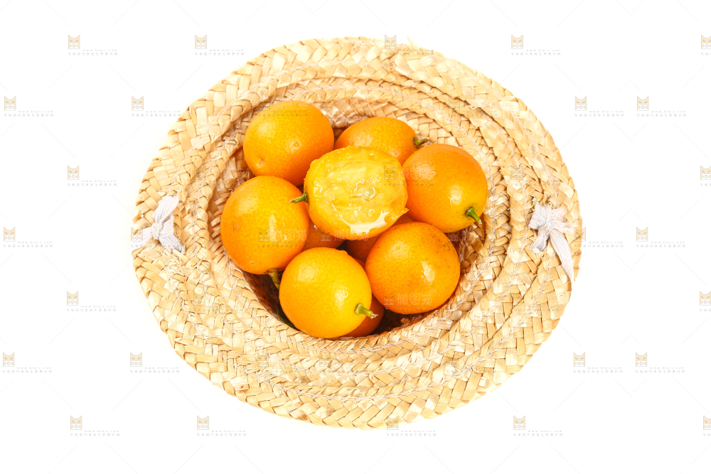 草帽里装着金钱桔