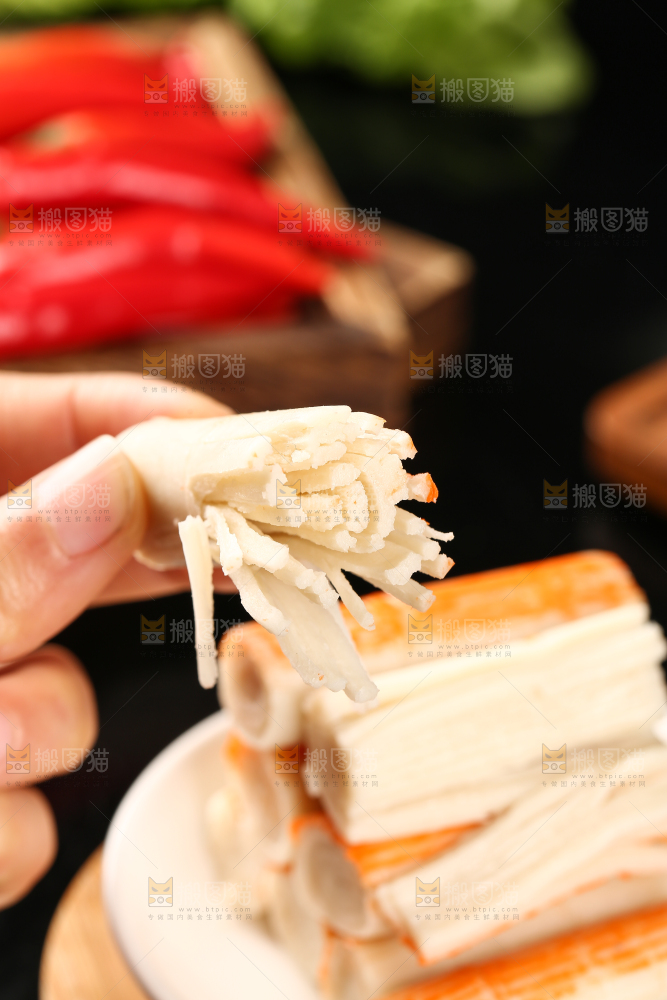 手撕开的蟹柳