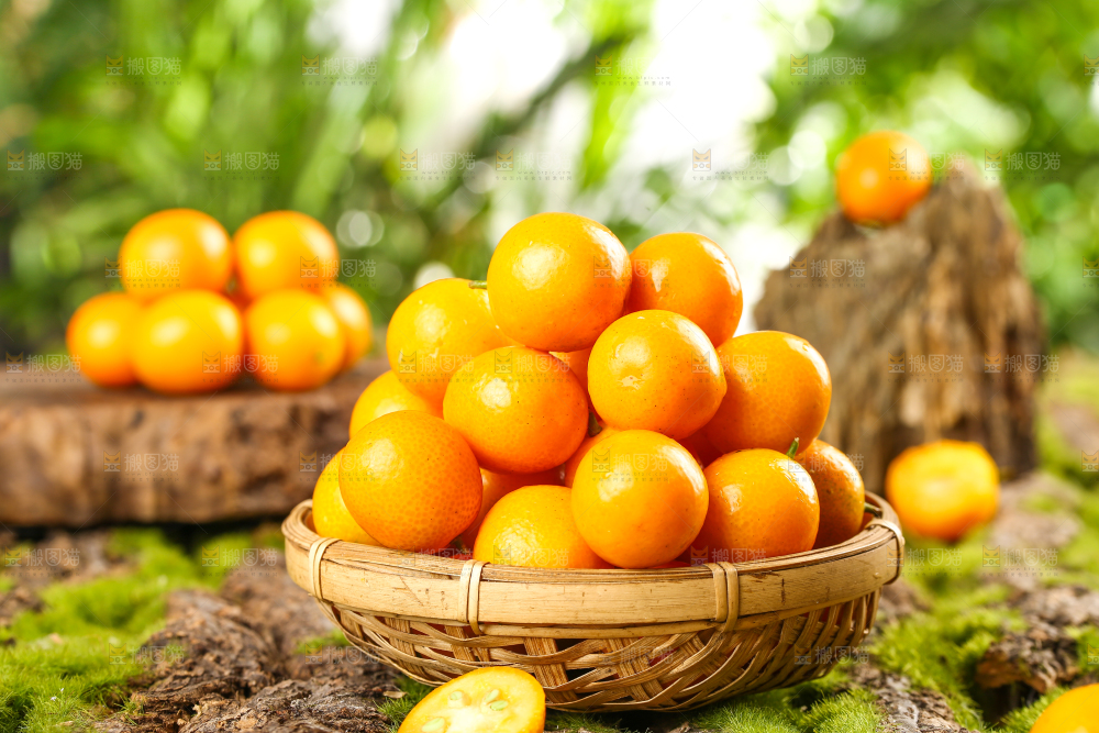 一篮黄皮金桔