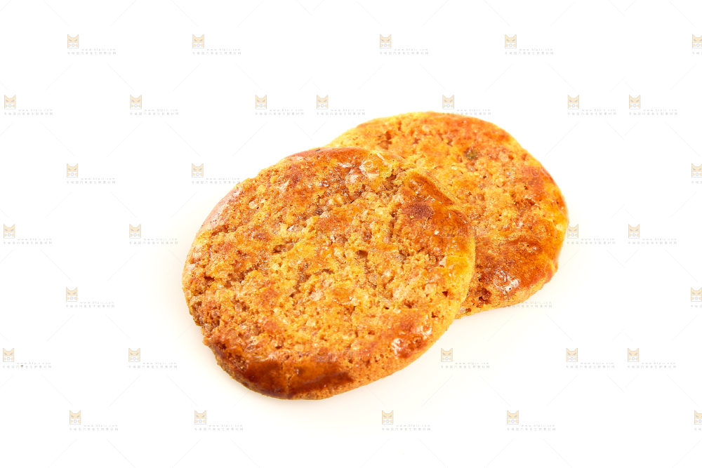 白底上放着鸡仔饼