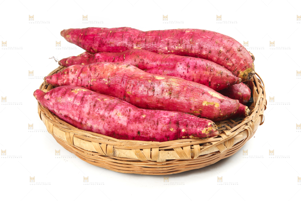 一篮新鲜板栗蜜薯