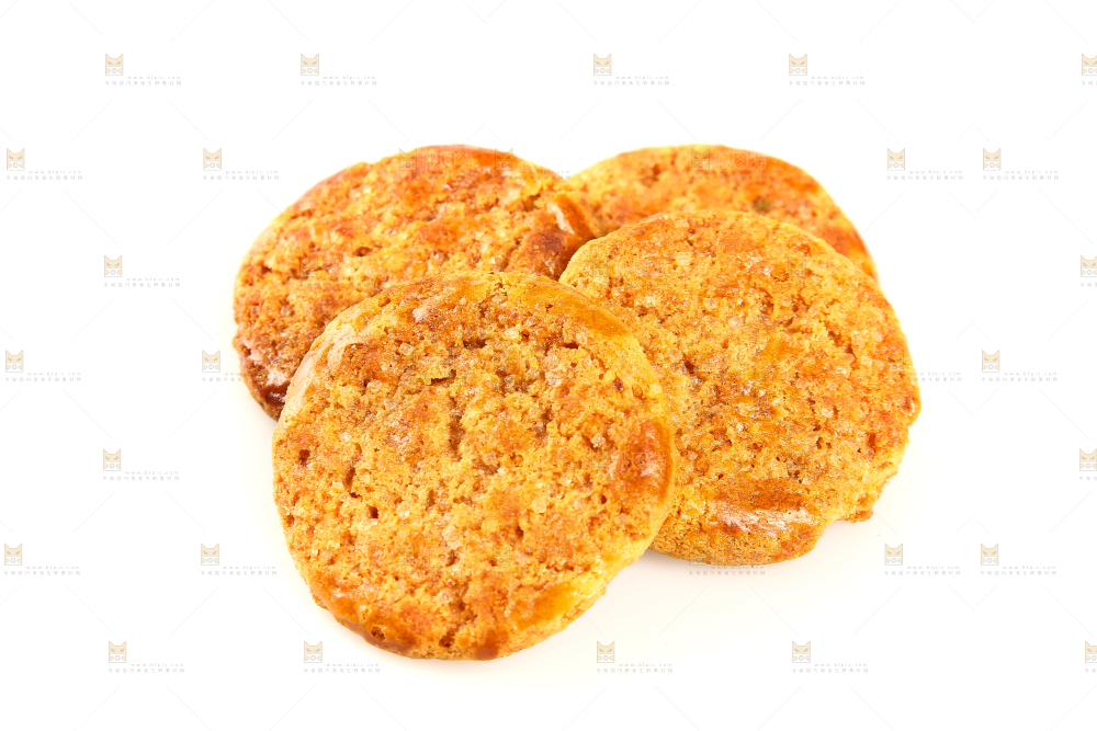 白底上放着鸡仔饼