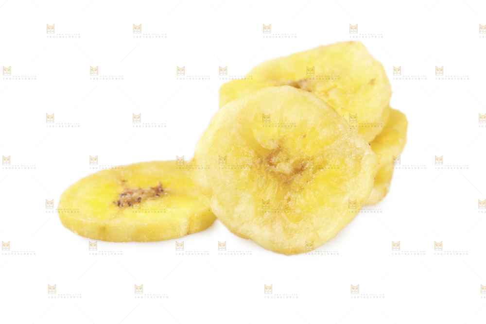 白底上放着香蕉片