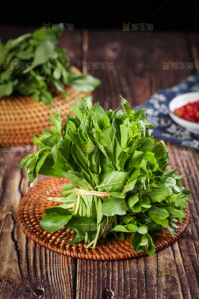 一堆新鲜枸杞菜